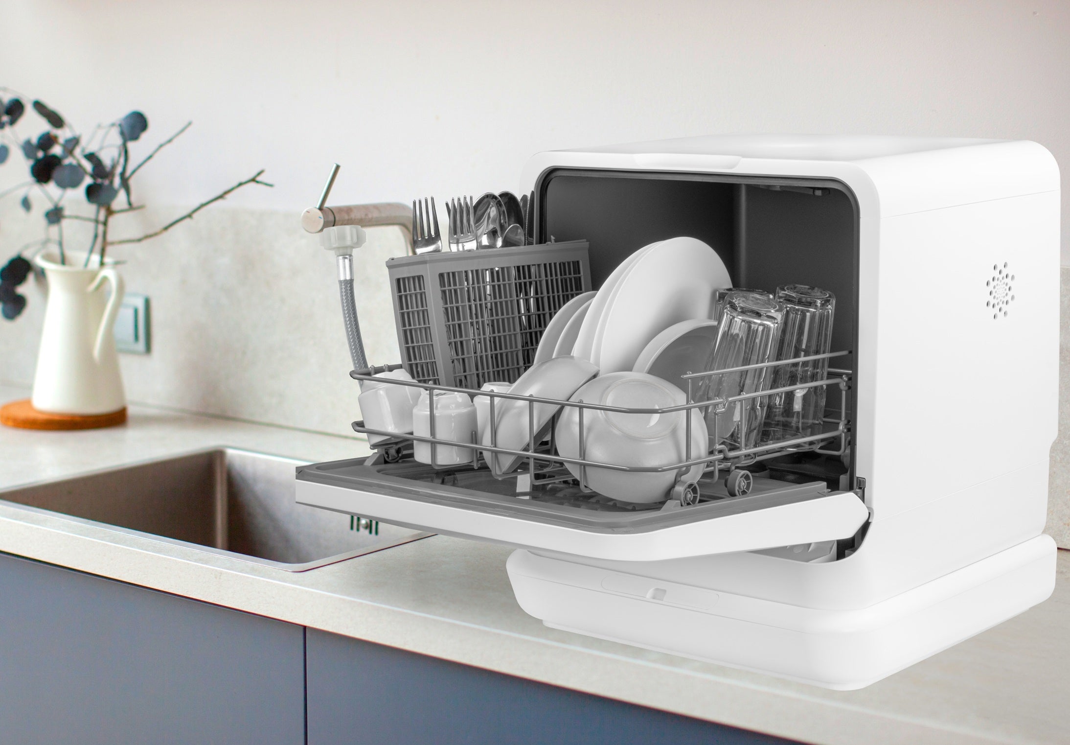 Dishwasher Ava 3 Countertop Double Supply Water Softner Turbionaire