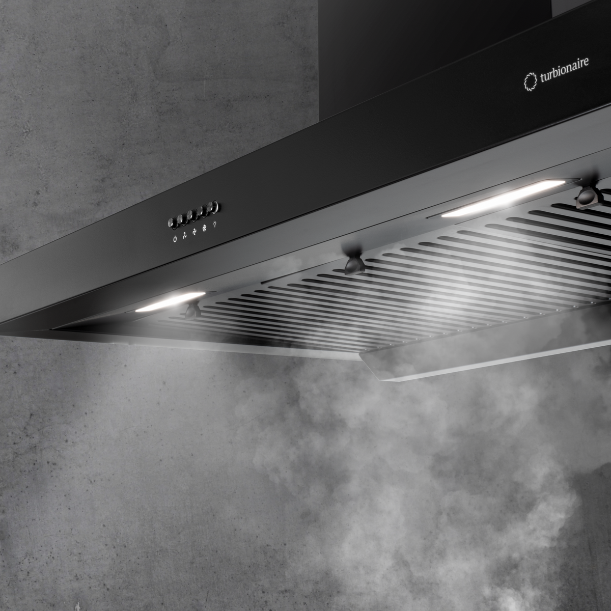 THC90WPB Cooker Hood Chef 90 Bb Black Wall Turbionaire