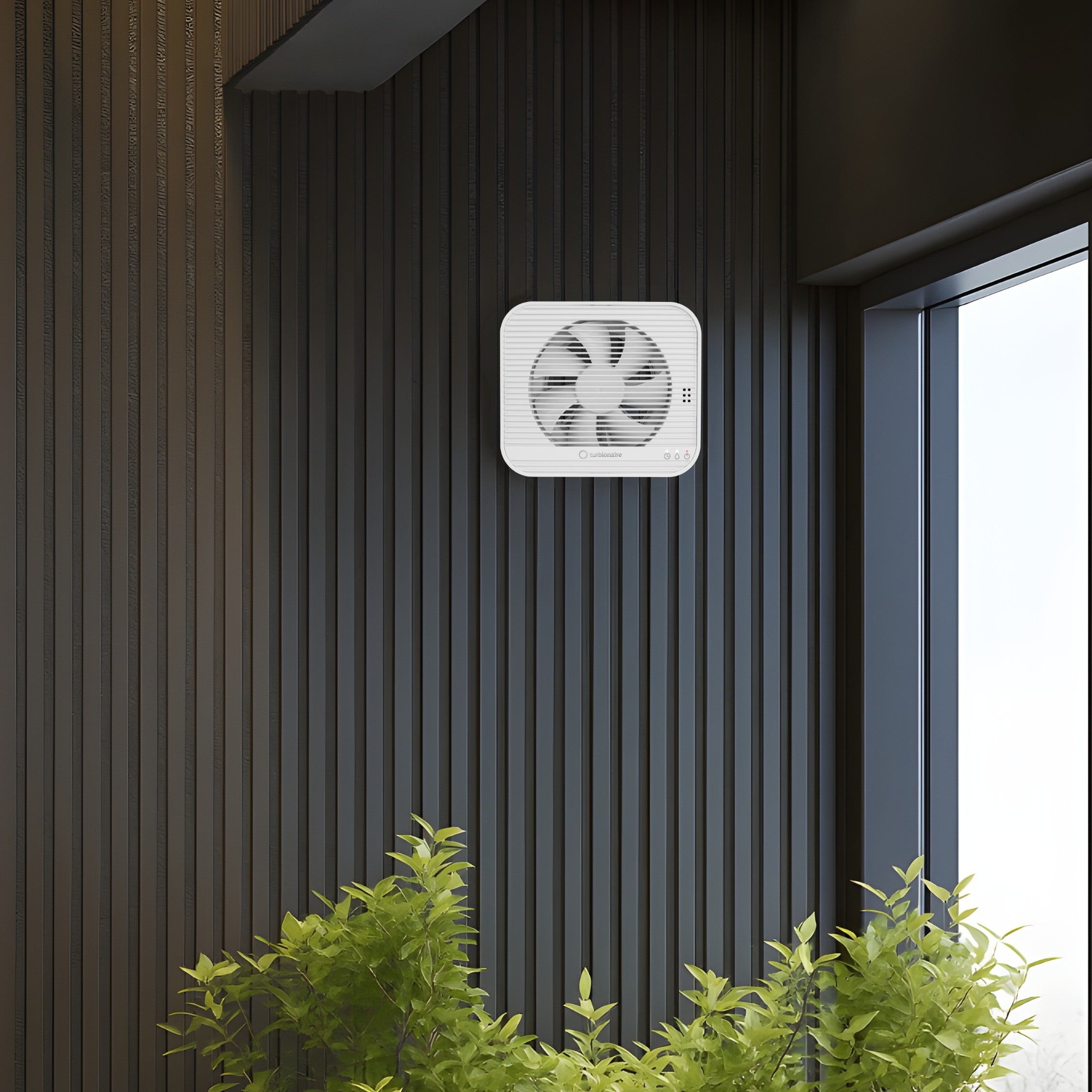 Fan Axio 1012 White Remote Control Timer Humidity Sensor 100&120 Mm Shutter Turbionaire