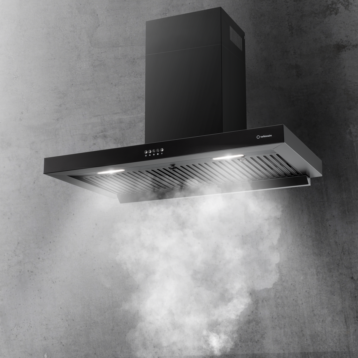 THC90WPB Cooker Hood Chef 90 Bb Black Wall Turbionaire