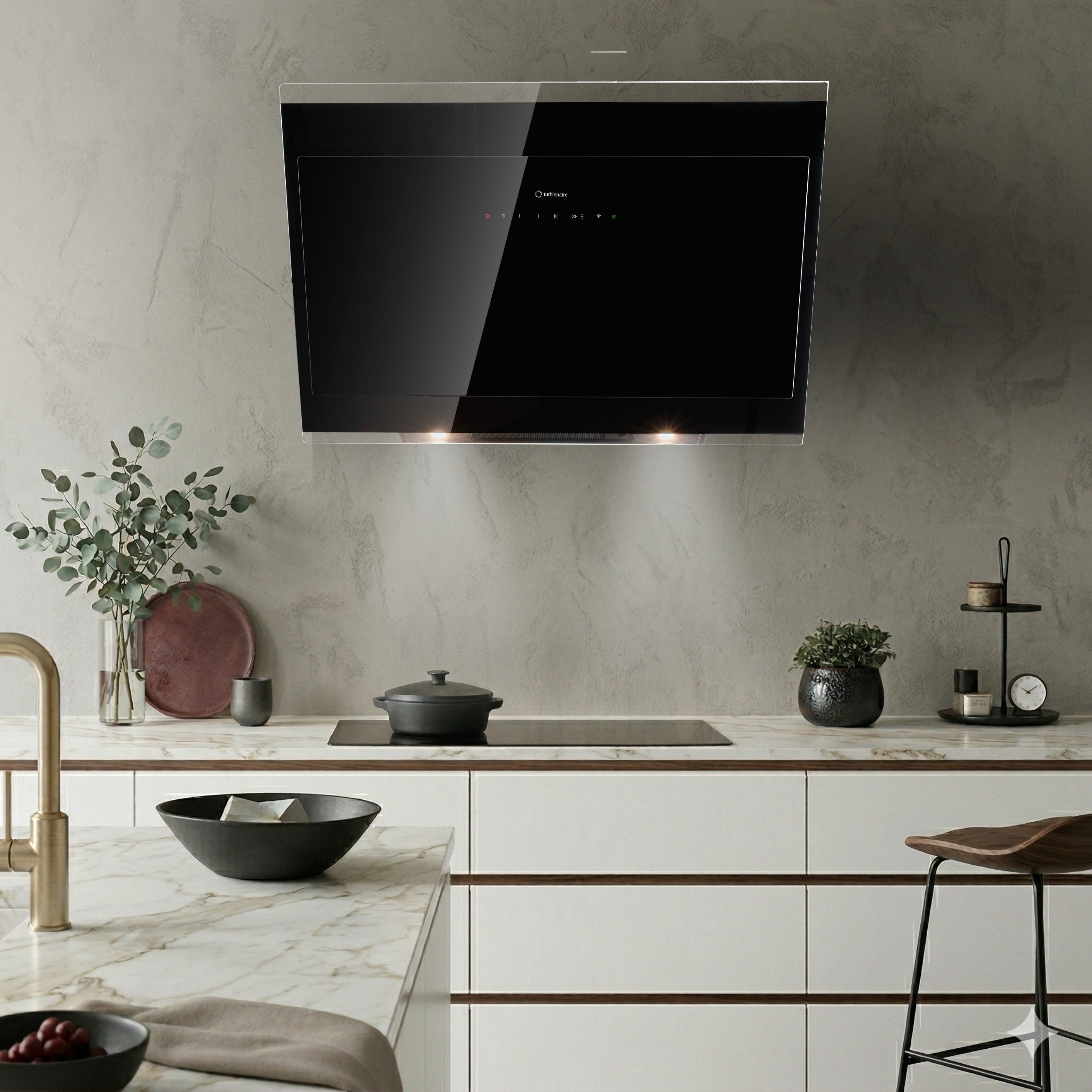 Ventilatie eficienta in bucatarie: Hota Turbionaire Ivy 685 Black
