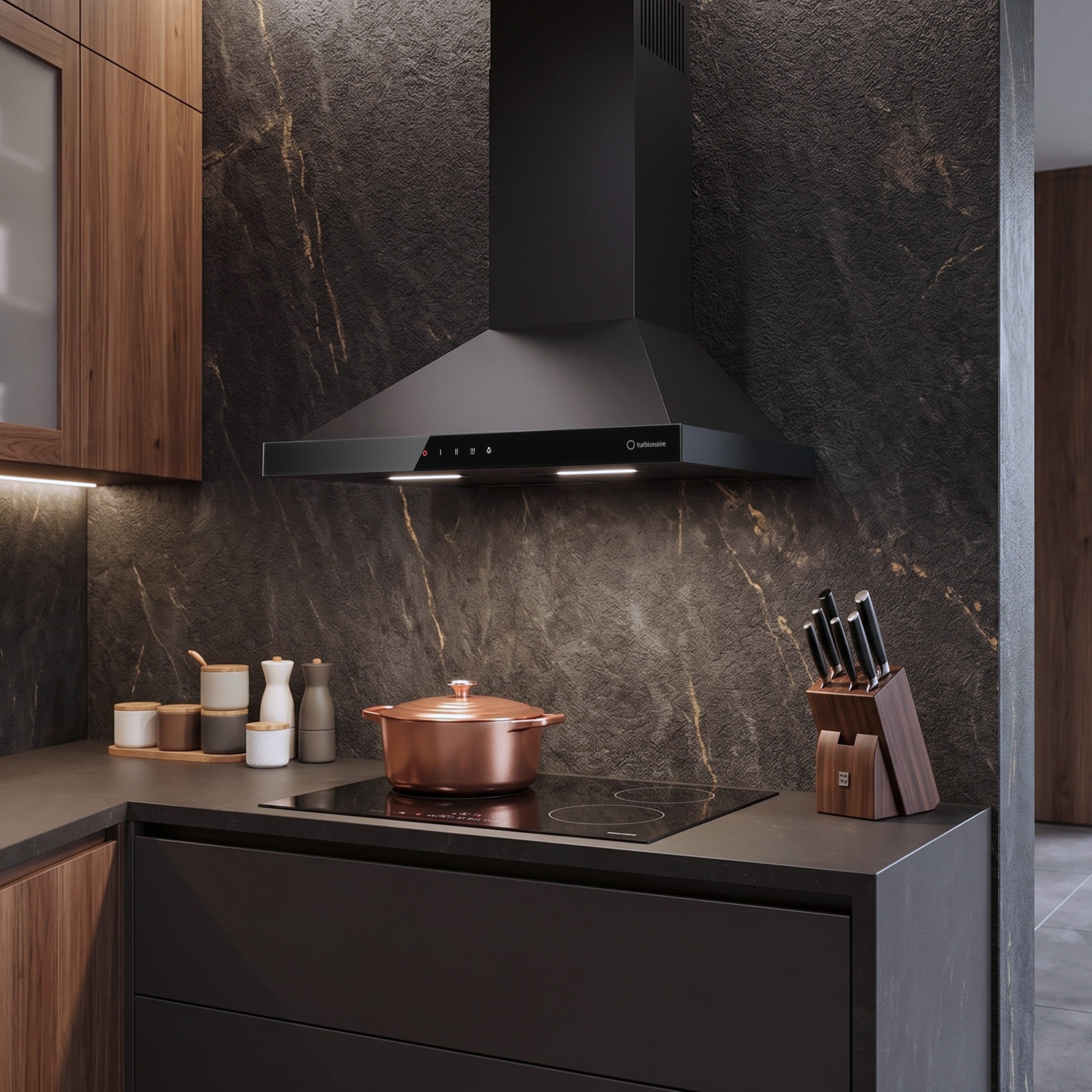 Cooker Hood Maeve 60 Black Wall Turbionaire